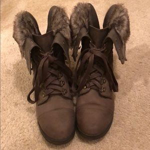 Furry boots